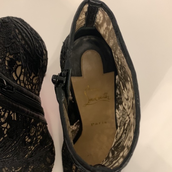 Christian Louboutin Lace Booties sz 38 - Picture 3 of 8